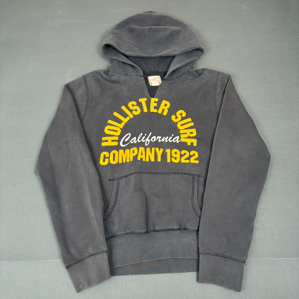 Vintage Hollister Surf Company 1922 Gray Pullover Hoodie Men's Size Medium